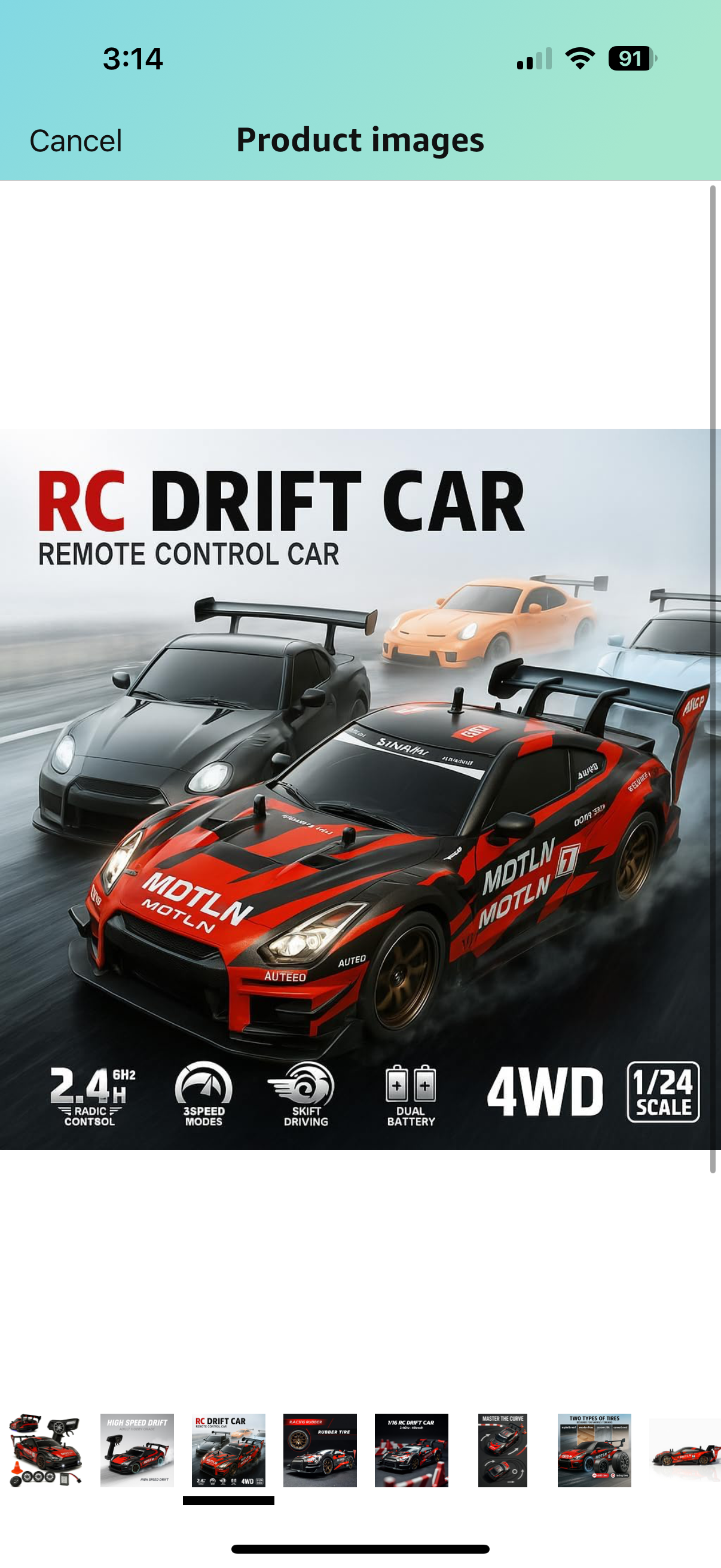 BMW AMG Burnout Red Rc Drift car 4x4 Drive with multiple accessories