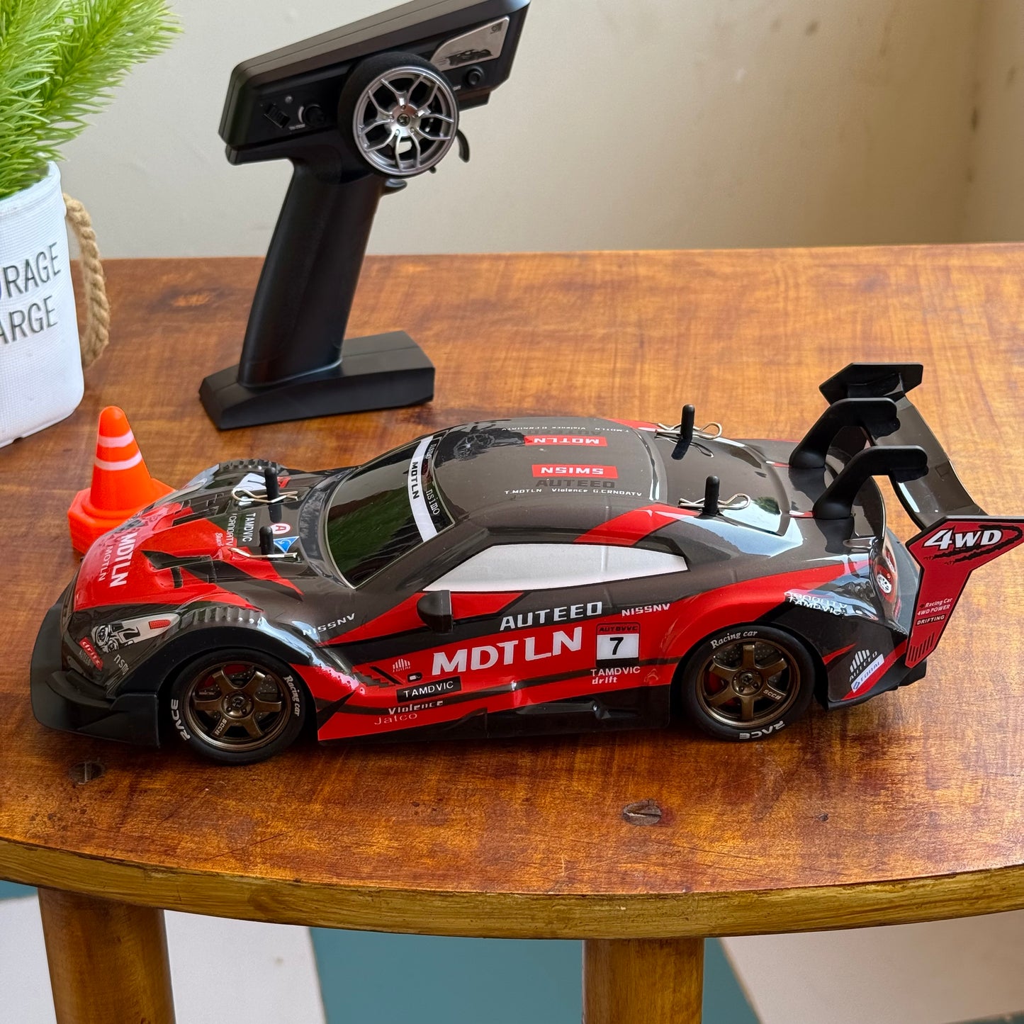 BMW AMG Burnout Red Rc Drift car 4x4 Drive with multiple accessories