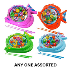 Fish Catching Key Operated Fishing Toy 9 Fishwith 2 Sticks (Multicolor) Game