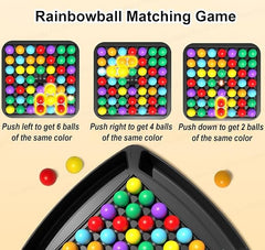 Candy Crush Rainbow Ball Chess Board Game – Puzzle Matching Game 2-4 Players-120 color balls