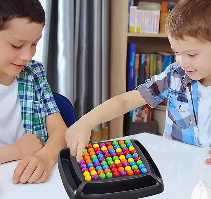 Candy Crush Rainbow Ball Chess Board Game – Puzzle Matching Game 2-4 Players-120 color balls