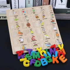 Capital ABCD - 3D Number Board with picture print