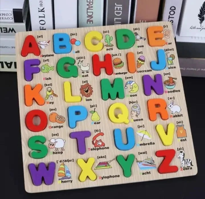Capital ABCD - 3D Number Board with picture print
