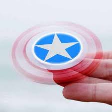 Premium Captain America Shield Metal Spinner Hand Spinner Stress Relieve Toys for Kids and Adults