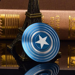 Premium Captain America Shield Metal Spinner Hand Spinner Stress Relieve Toys for Kids and Adults