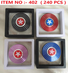 Premium Captain America Shield Metal Spinner Hand Spinner Stress Relieve Toys for Kids and Adults