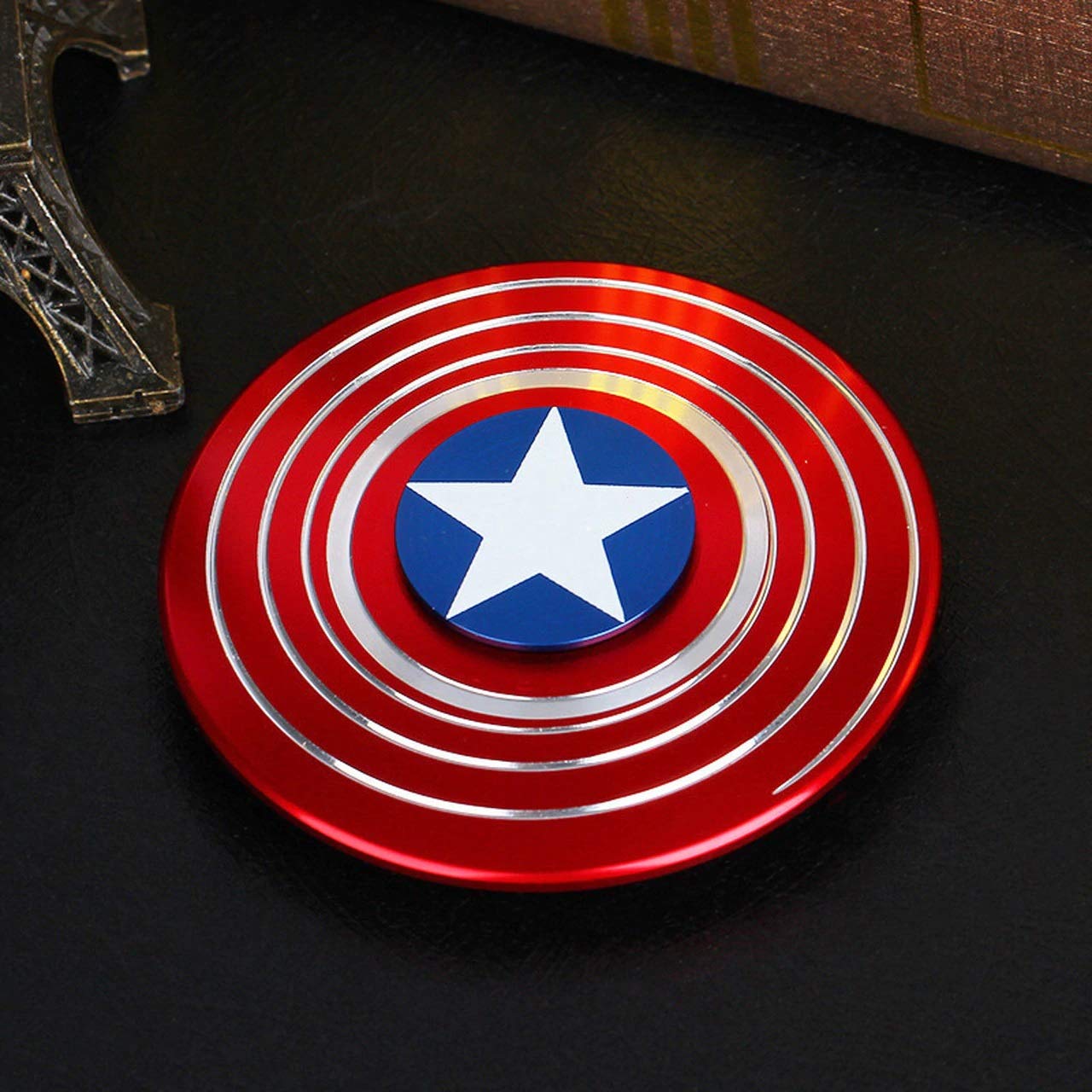Premium Captain America Shield Metal Spinner Hand Spinner Stress Relieve Toys for Kids and Adults
