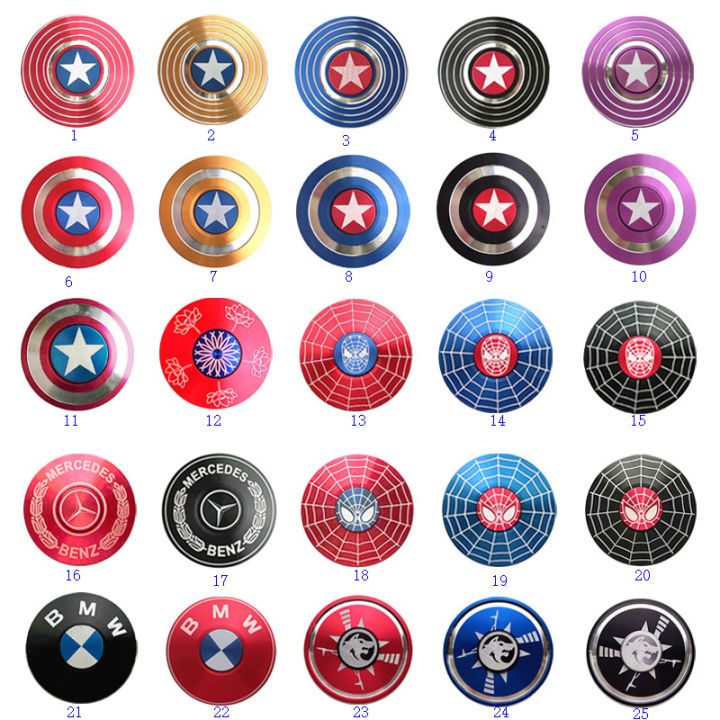 Premium Captain America Shield Metal Spinner Hand Spinner Stress Relieve Toys for Kids and Adults