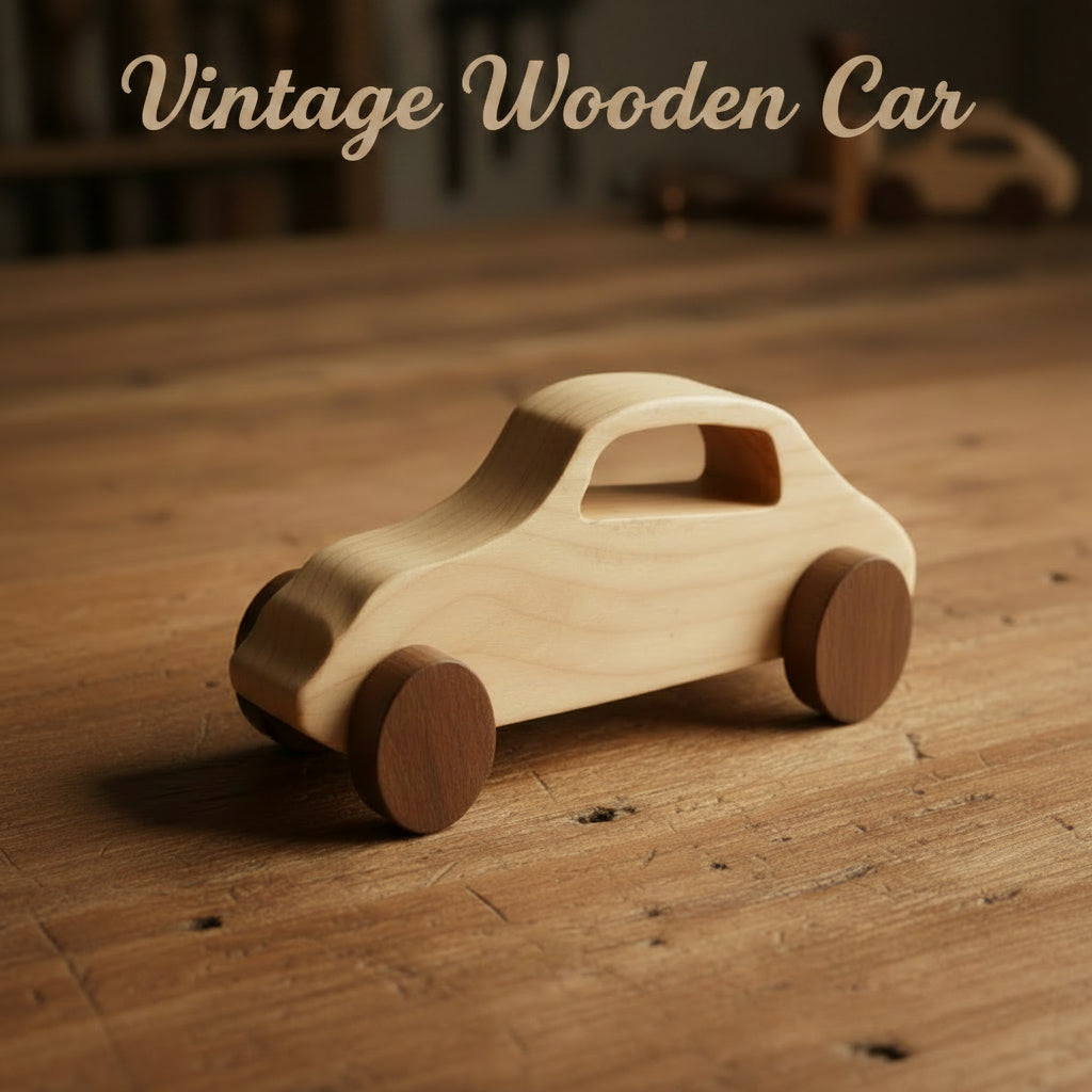 Eco-Friendly Classical Wooden Push Toy Vehicle - Any 1 Piece