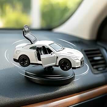 Car Dashboard Decoration Movable Spinning Car Ornament Rotating PVC Showpiece for Tabletop or Car Interior Styling-Any 1