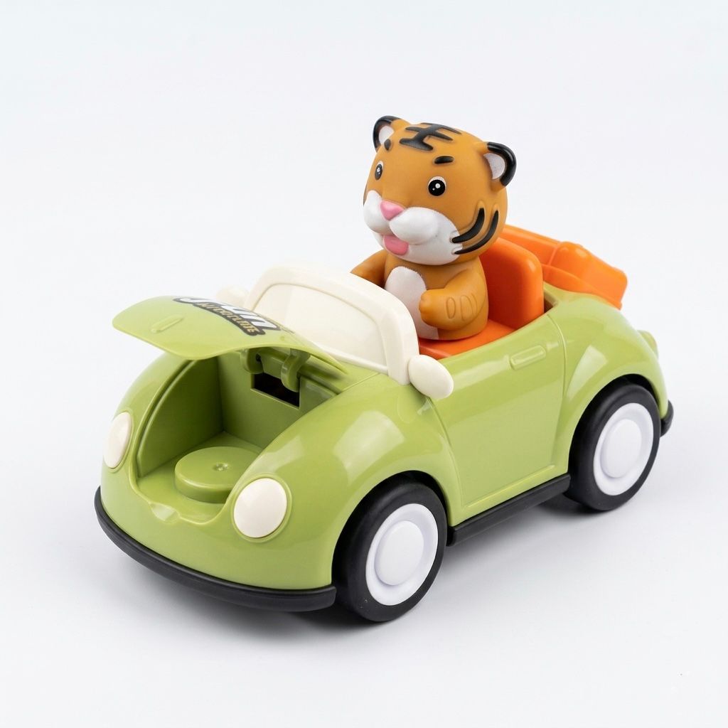 Cartoon Kids Remote Control Car with Lights - Any 1 Random Animal