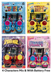 Cartoon Kids Walkie Talkie - Any Random Theme will be dispatched including Batteries