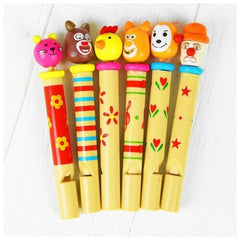 Cartoon Wooden Push whistle with unique sound - Fipple whistle Any 1 piece