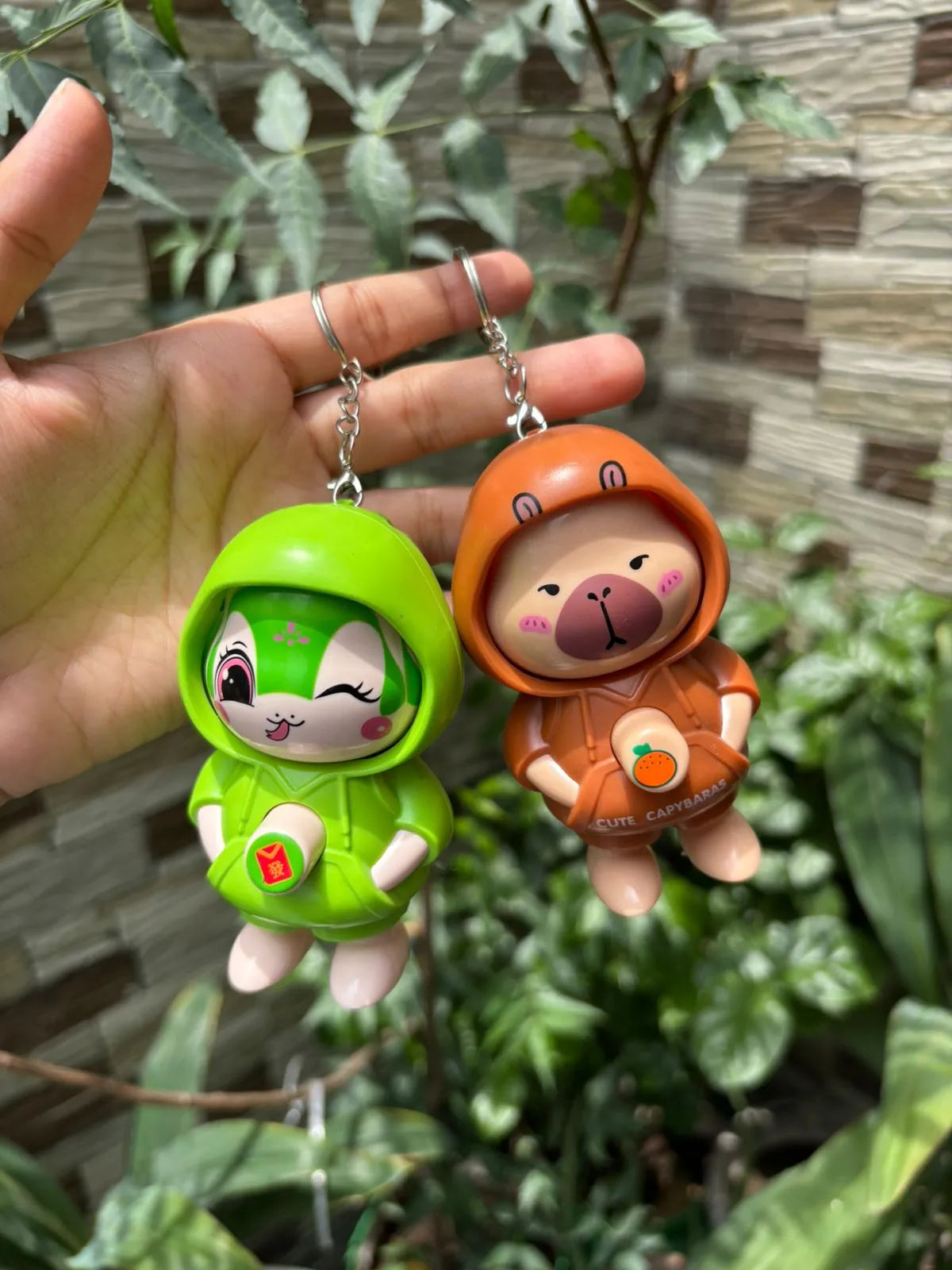 Any 1 Random -Cartoon Face Changing keychain Doll  spin Keychain