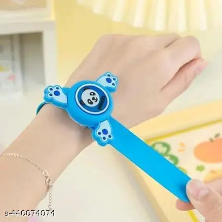 Cartoon Fidget Spinner Bracelet Wrist Band with LED Light and Silicon Strap- Any 1