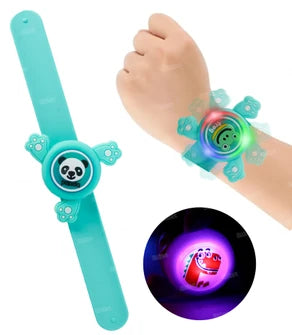 Cartoon Fidget Spinner Bracelet Wrist Band with LED Light and Silicon Strap- Any 1