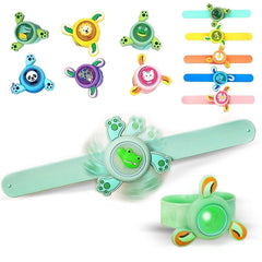 Cartoon Fidget Spinner Bracelet Wrist Band with LED Light and Silicon Strap- Any 1
