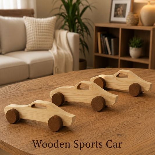 Eco-Friendly Classical Wooden Push Toy Vehicle - Any 1 Piece