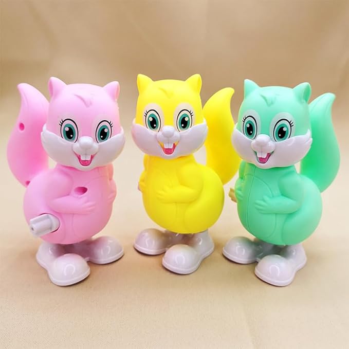 Chinku Minku 2 Pieces Key operated Toys - Random Colors Monkey and Squirrel Toy