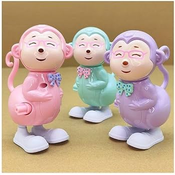 Chinku Minku 2 Pieces Key operated Toys - Random Colors Monkey and Squirrel Toy