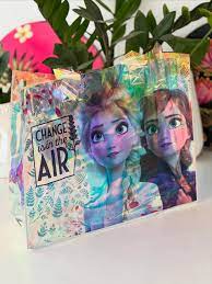 Clear Tote Bag, Holographic Rainbow Shopping Bag- Any Random print  1 Piece