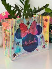 Clear Tote Bag, Holographic Rainbow Shopping Bag- Any Random print  1 Piece