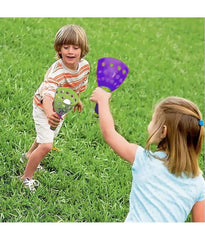 Click and Catch Twin Ball Launcher Game with 3 Balls Indoor Outdoor Toy Set, Pop & Catch Ball