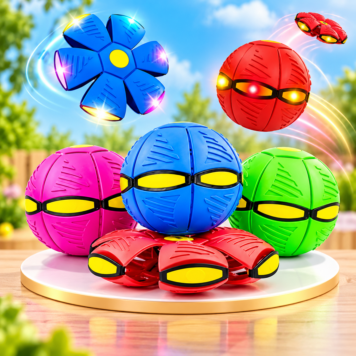 2 IN 1 Magic Deformation UFO Ball - Random Colour