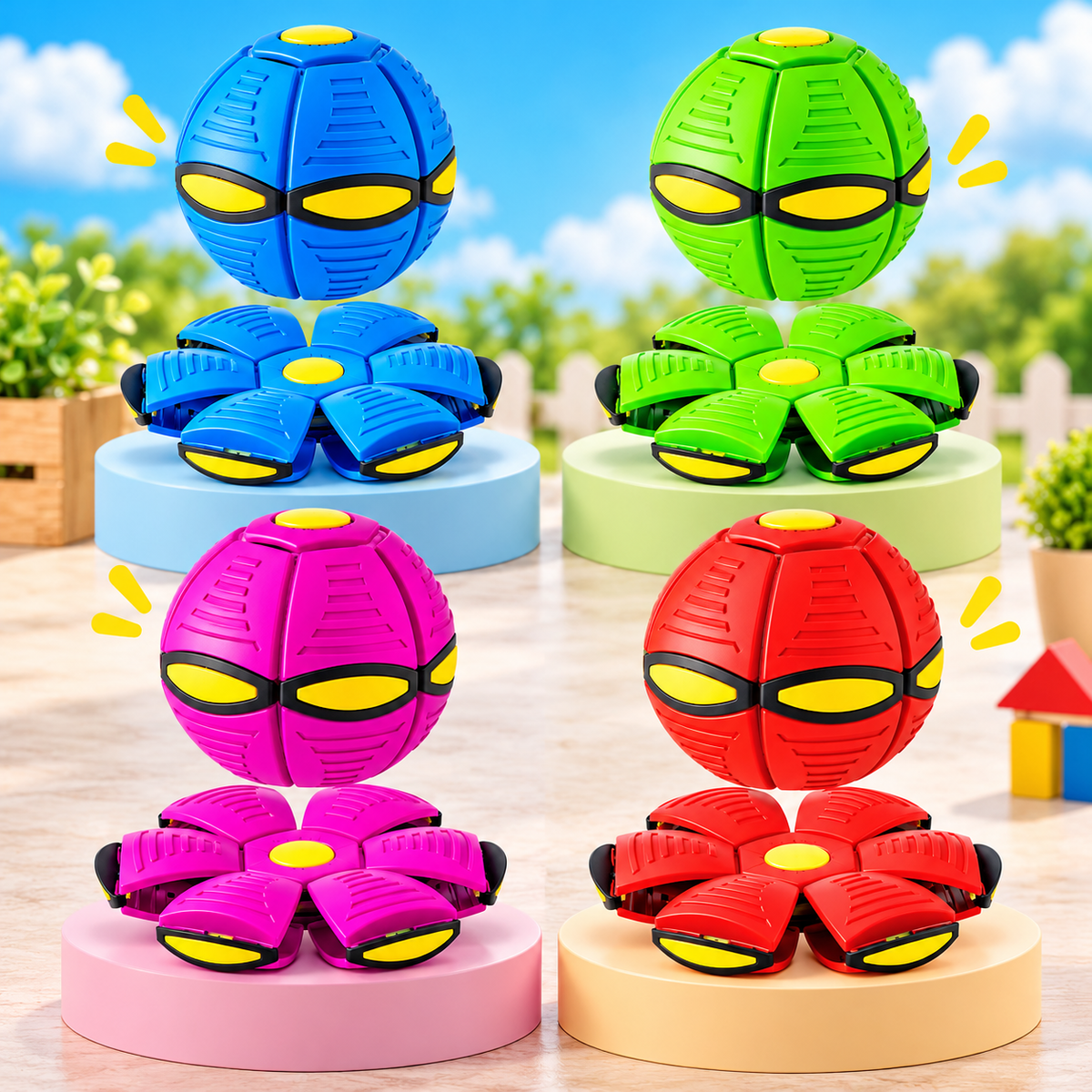2 IN 1 Magic Deformation UFO Ball - Random Colour
