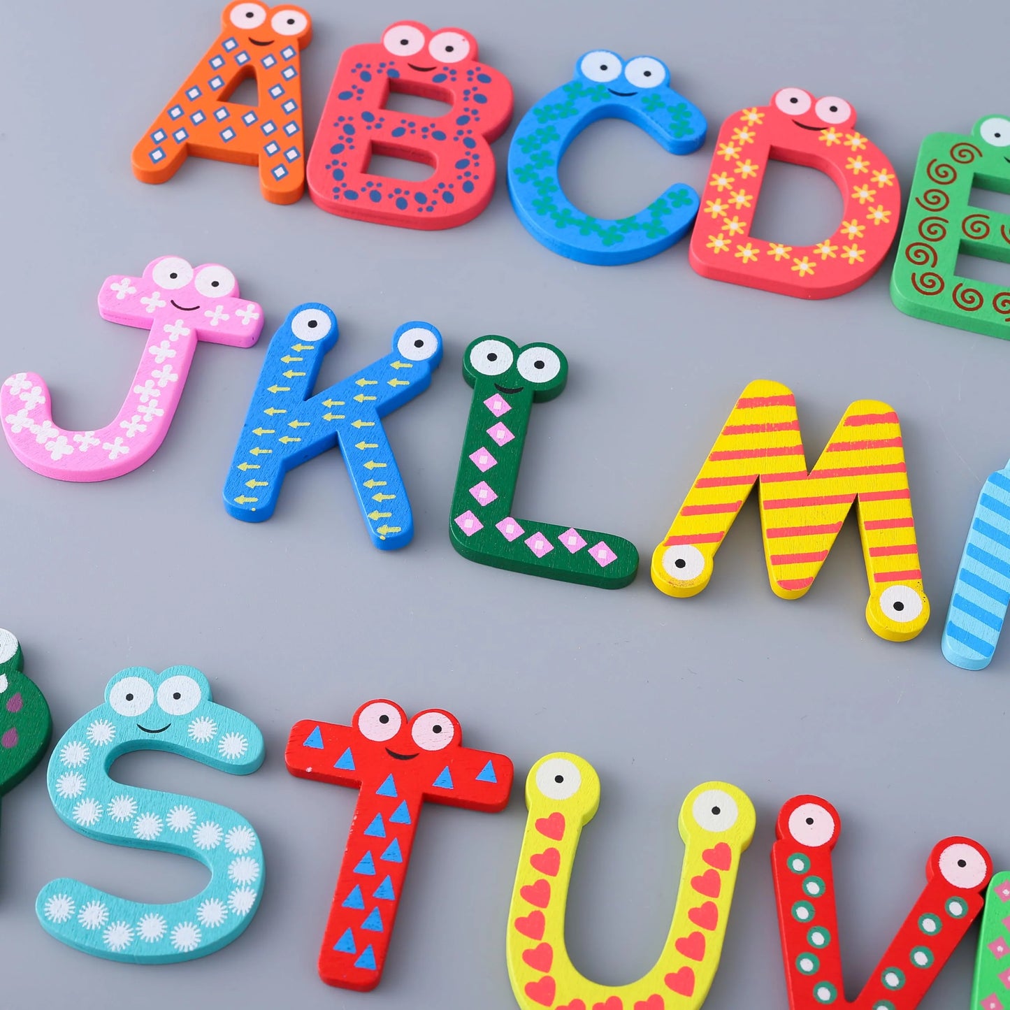 Colorful Wooden A-Z Alphabet Letters Fridge Magnets - set of 26 abcd magnet