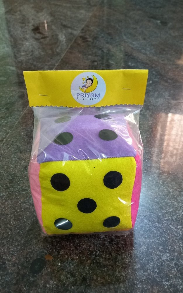 Colorful & Large Felt Fabric Dice (5x5inches) pack of 1 Soft & Spongy Dice For Indoor & Outdoor Play