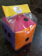 Colorful & Large Felt Fabric Dice (5x5inches) pack of 1 Soft & Spongy Dice For Indoor & Outdoor Play