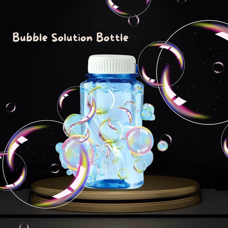 Colour Bubble Gun Machine for Kids | Automatic Bubble Gun | Leak-Proof Design, Fun Indoor/Outdoor - 1 Gun with 1 Bottle Refill