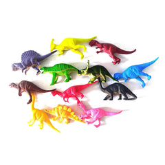 Colourful 12 Psc Mini Wildlife Jungle Realistic Figures Dinosaurs Toys for Kids (Multi-Color)
