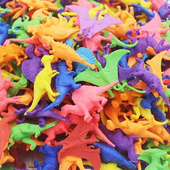 Colourful 12 Psc Mini Wildlife Jungle Realistic Figures Dinosaurs Toys for Kids (Multi-Color)