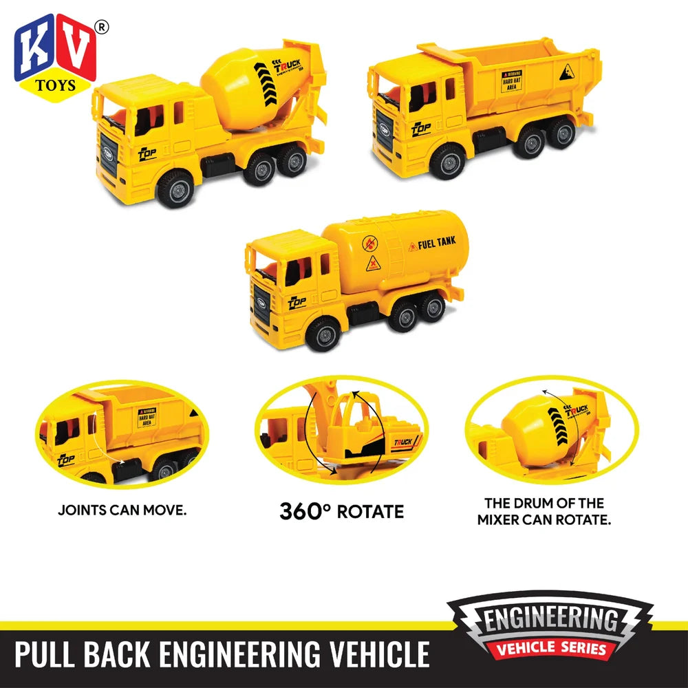 Construction Vehicle Set of 4 Toy Trucks