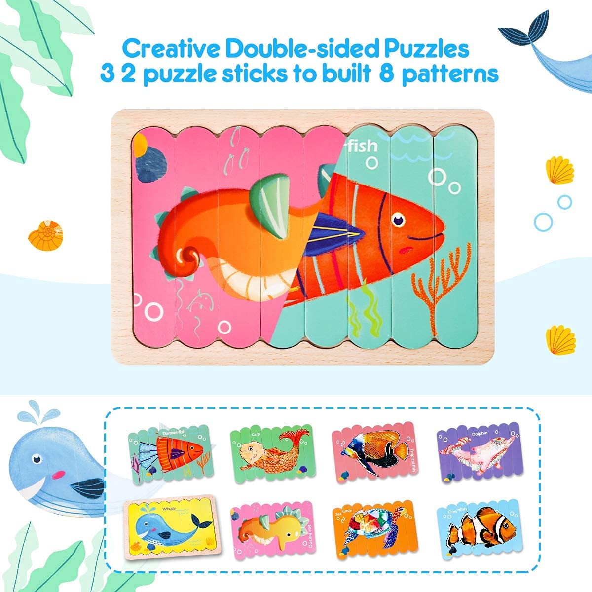Creative Strip Puzzle - Two sided Wooden Jigsaw Puzzle