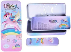 Cute Cartoon Character Double-layer Pencil box pencil case Metal