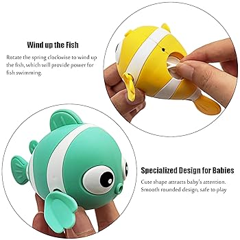 Cute Expression Clownfish Key Operated Windup Fish Toy Nemo - Any 1