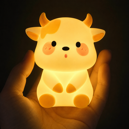 Cute Mini Baby Cow Light Lamp - 1 piece