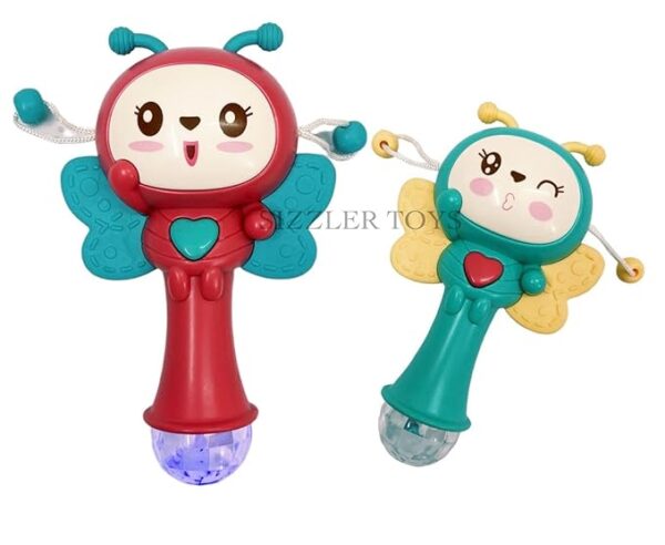 Cute Rattle Drum Baby Musical and Assorted Lights Toy Set of 1 Pieces/Non-Toxic