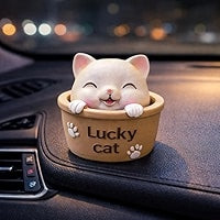 Cute Shaking Head Mini Showpiece for Car Interior Decor-Random Model