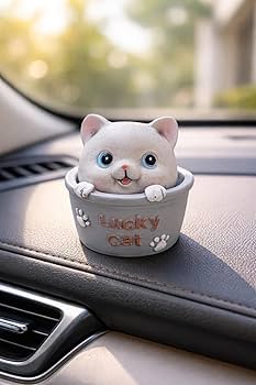 Cute Shaking Head Mini Showpiece for Car Interior Decor-Random Model
