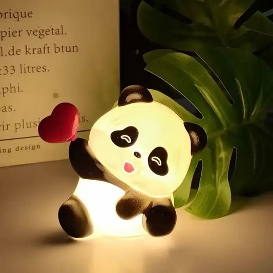 Cute Panda Light Lamp With Heart - small