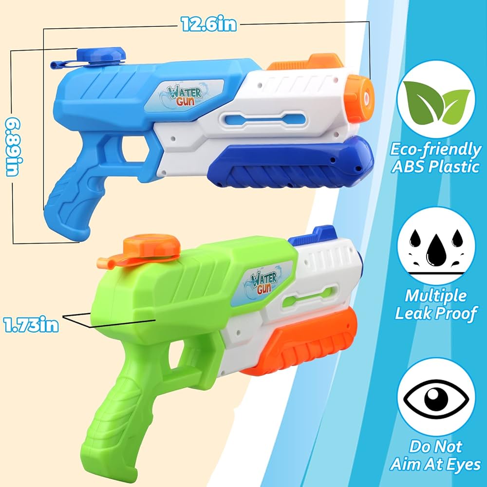 Jumbo 1200 cc Water Guns, Cool Powerful Water Pistol for Kids Adults, Water Blaster Pistols, Beach Pool Toys Outdoor Games Garden Beach Summer, Fun Party Swimming Pool Game for Children Boys Girls