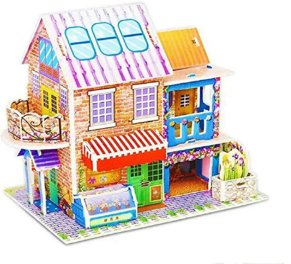 Any 1 DIY 3D Puzzle Building Set -Easy-to-Assemble Architecture Toy for Kids, Best Return Gift (Multicolor, 4 Sheets)