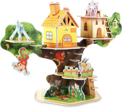 Any 1 DIY 3D Puzzle Building Set -Easy-to-Assemble Architecture Toy for Kids, Best Return Gift (Multicolor, 4 Sheets)
