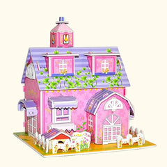 Any 1 DIY 3D Puzzle Building Set -Easy-to-Assemble Architecture Toy for Kids, Best Return Gift (Multicolor, 4 Sheets)