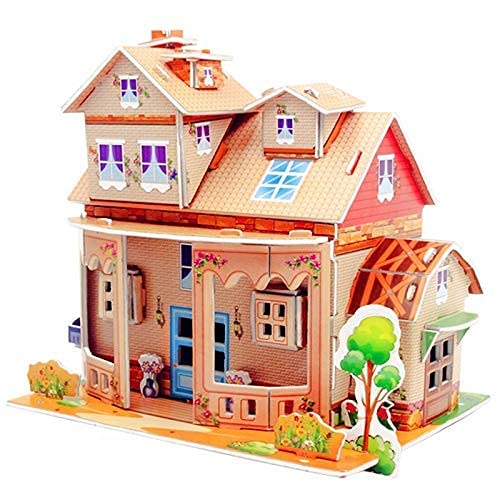 Any 1 DIY 3D Puzzle Building Set -Easy-to-Assemble Architecture Toy for Kids, Best Return Gift (Multicolor, 4 Sheets)