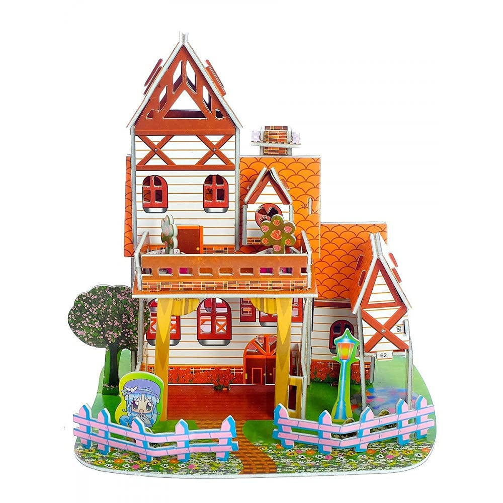 Any 1 DIY 3D Puzzle Building Set -Easy-to-Assemble Architecture Toy for Kids, Best Return Gift (Multicolor, 4 Sheets)